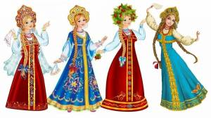 Раскраска для детей русский народный сарафан #23 #286161
