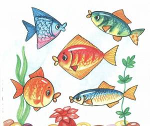 Раскраска для детей рыбы 4 5 лет #7 #286184