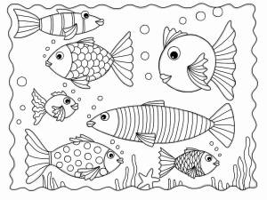 Раскраска для детей рыбы 4 5 лет #16 #286193
