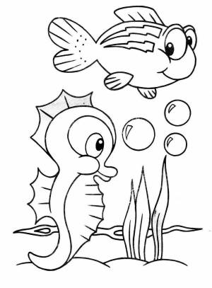 Раскраска для детей рыбы 4 5 лет #25 #286202