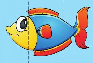 Раскраска для детей рыбы 4 5 лет #30 #286207