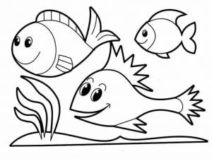 Раскраска для детей рыбы 4 5 лет #35 #286212