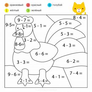 Раскраска для детей с примерами #18 #286384