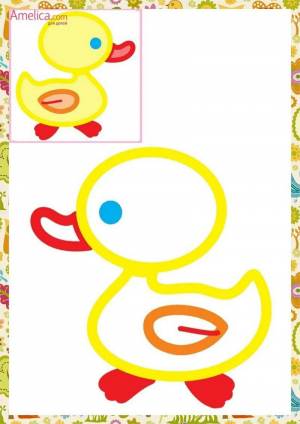 Раскраска для детей с цветным контуром #2 #286397