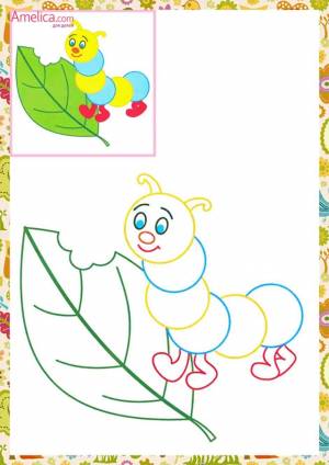 Раскраска для детей с цветным контуром #7 #286402