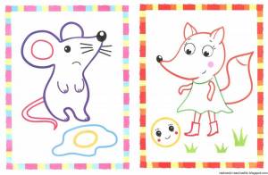 Раскраска для детей с цветным контуром #16 #286411