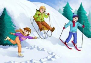 Раскраска для детей спорт зимний #10 #286558