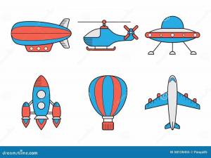 Раскраска для детей транспорт воздушный #4 #286706