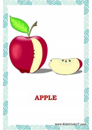 Раскраска для детей фрукты на английском #8 #286786