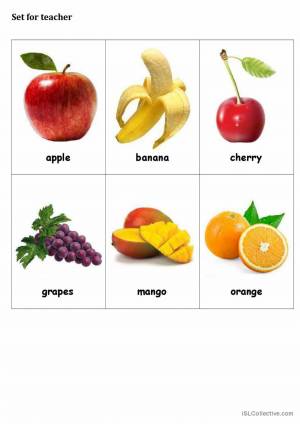 Раскраска для детей фрукты на английском #28 #286806