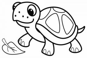 Раскраска для детей черепаха 3 4 лет #1 #286999