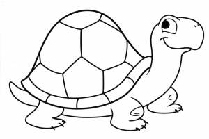 Раскраска для детей черепаха 3 4 лет #8 #287006