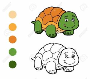 Раскраска для детей черепаха 3 4 лет #13 #287011