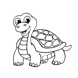 Раскраска для детей черепаха 3 4 лет #14 #287012