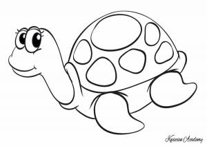 Раскраска для детей черепаха 3 4 лет #19 #287017