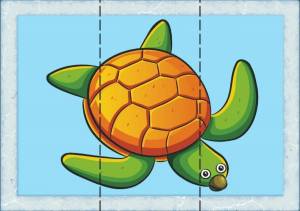 Раскраска для детей черепаха 3 4 лет #23 #287021