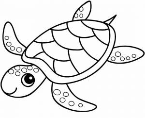 Раскраска для детей черепаха 3 4 лет #26 #287024