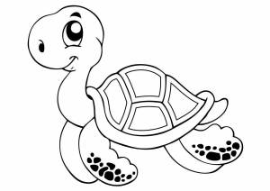Раскраска для детей черепаха 3 4 лет #34 #287032