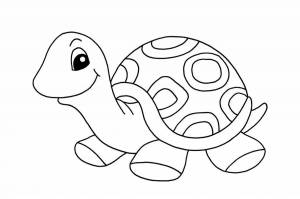 Раскраска для детей черепаха 3 4 лет #36 #287034