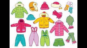 Раскраска для дошкольников зимняя одежда #5 #287471