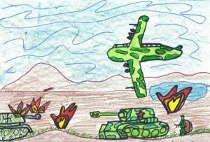 Раскраска для дошкольников на военную тематику #12 #287514