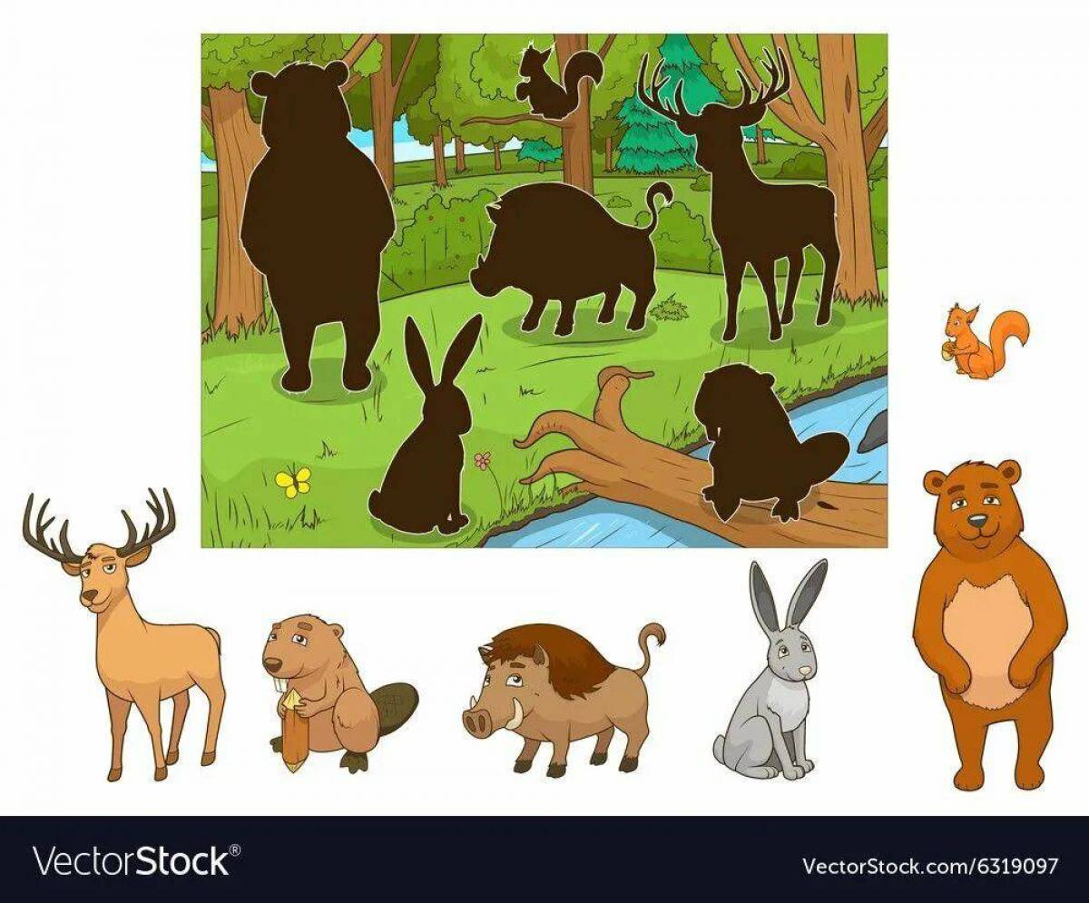 Ребенок для зверя 2. Найди тень Дикие животные. Лесные животные для детей. Дикие животные для детей Найди. Животные леса для дошкольников.