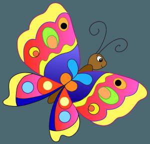 Раскраска для малышей бабочка #24 #288415