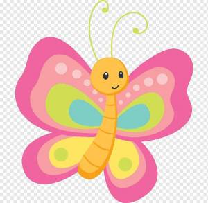 Раскраска для малышей бабочка #33 #288424