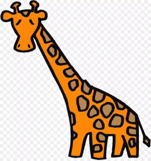 Раскраска для малышей жираф #3 #288685