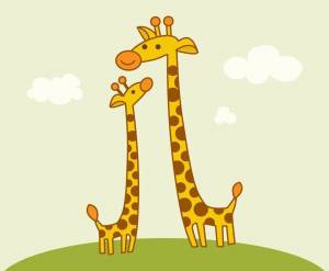 Раскраска для малышей жираф #9 #288691