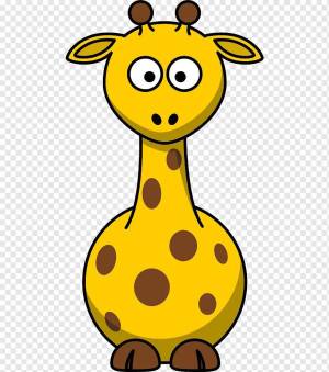 Раскраска для малышей жираф #10 #288692
