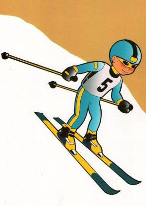 Раскраска для малышей зимние виды спорта #6 #288753