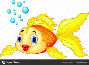 Раскраска для малышей рыбка золотая #4 #289275