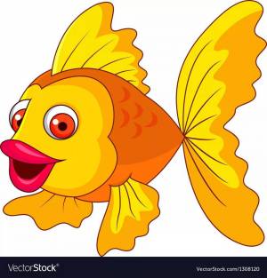 Раскраска для малышей рыбка золотая #18 #289289
