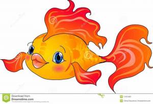 Раскраска для малышей рыбка золотая #30 #289301