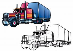 Раскраска для мальчиков грузовые машины #30 #290234