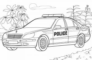 Раскраска для мальчиков полицейские машины #37 #291341