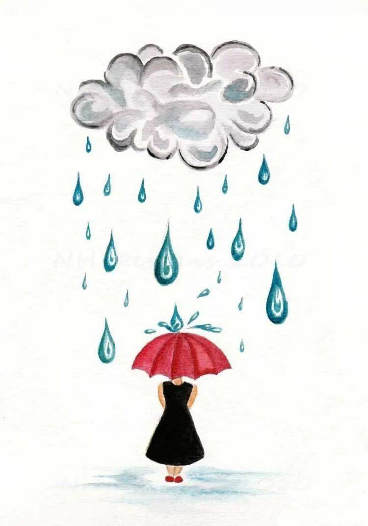 Дождик дождик дождик капельки. Дождь рисунок. Рисование с детьми дождик. Тучка с дождем. Рисунок на тему дождь.