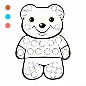 Раскраска для пальчиковых красок для детей 1 года #5 #292296