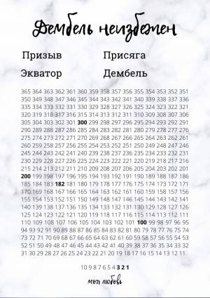 Раскраска дмб календарь #17 #294140