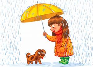 Раскраска дождь для детей #2 #294776