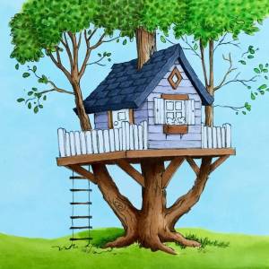 Раскраска дом на дереве #21 #295933