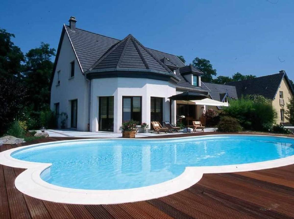 картинки дома с бассейном