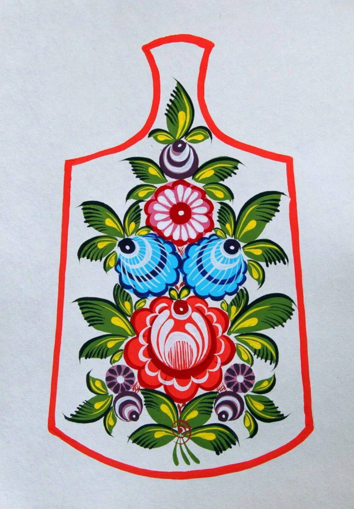 Городецкая Роспись 5 Класс Изо Рисунки Доска