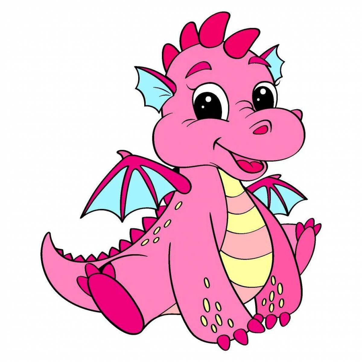 Дракон рисунок для детей новый год. Розовый дракон. Розовые дракончики. Дракоши розовые. Дракоша из мультика.