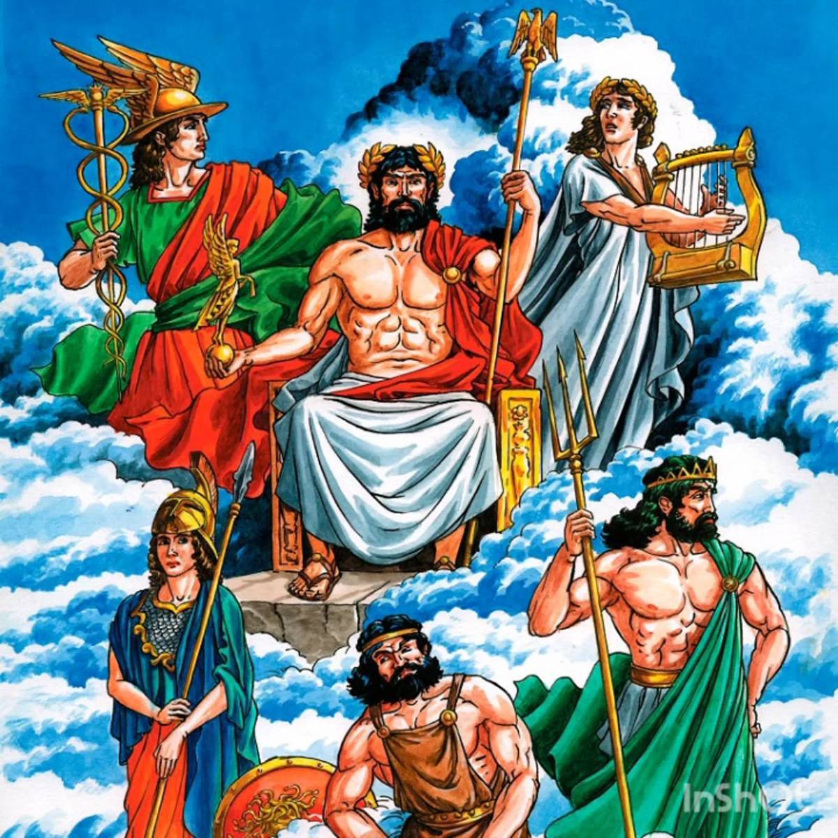 боги на горе олимп картинки