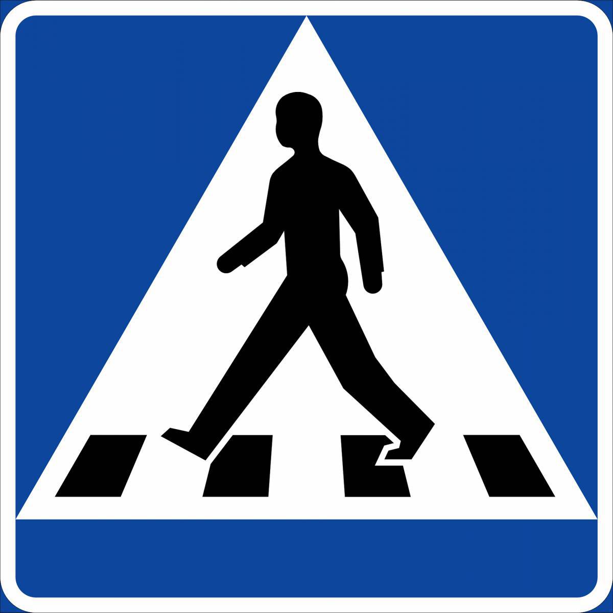 Дорожный знак пешеходный переход #17