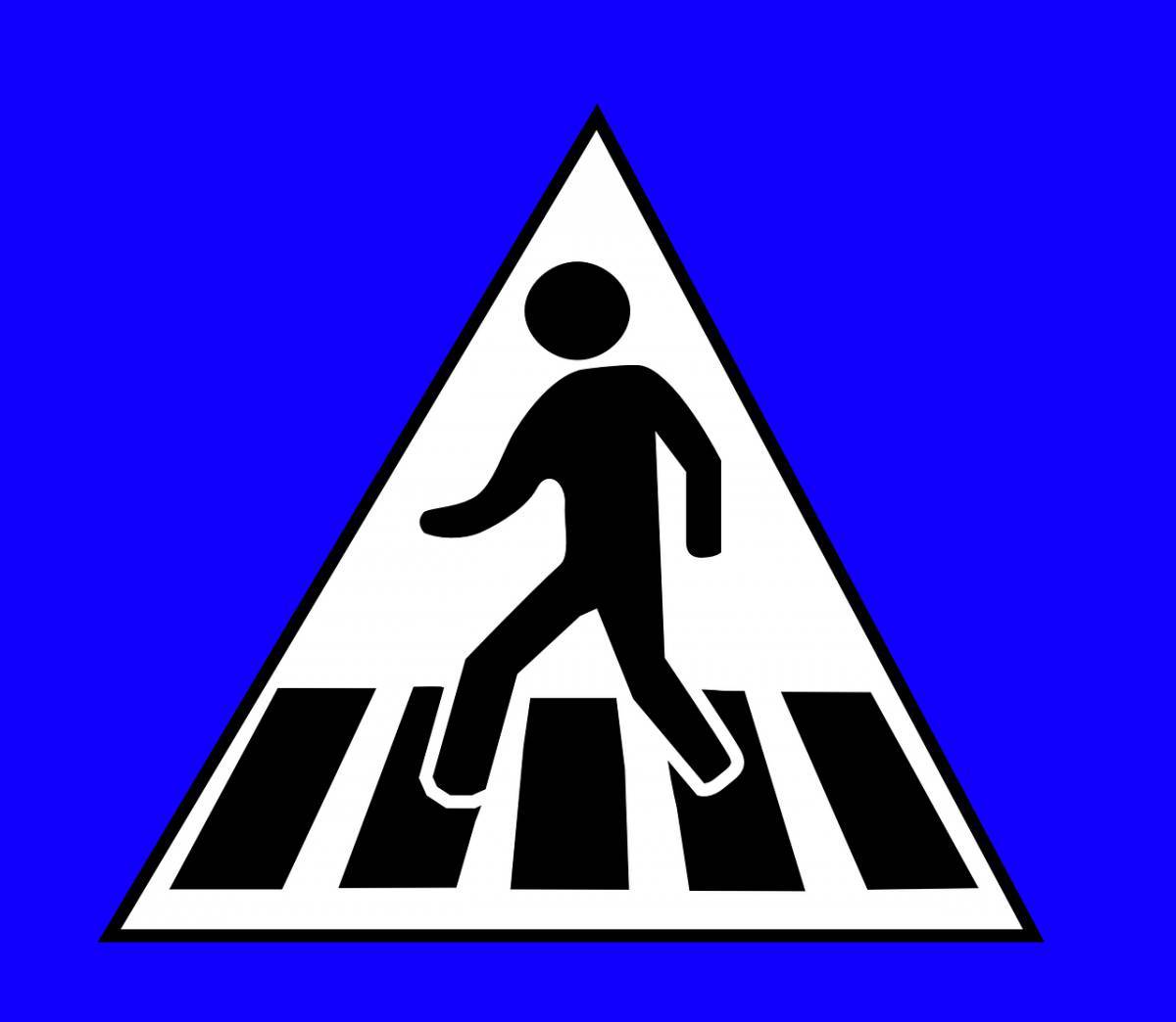 Дорожный знак пешеходный переход #32