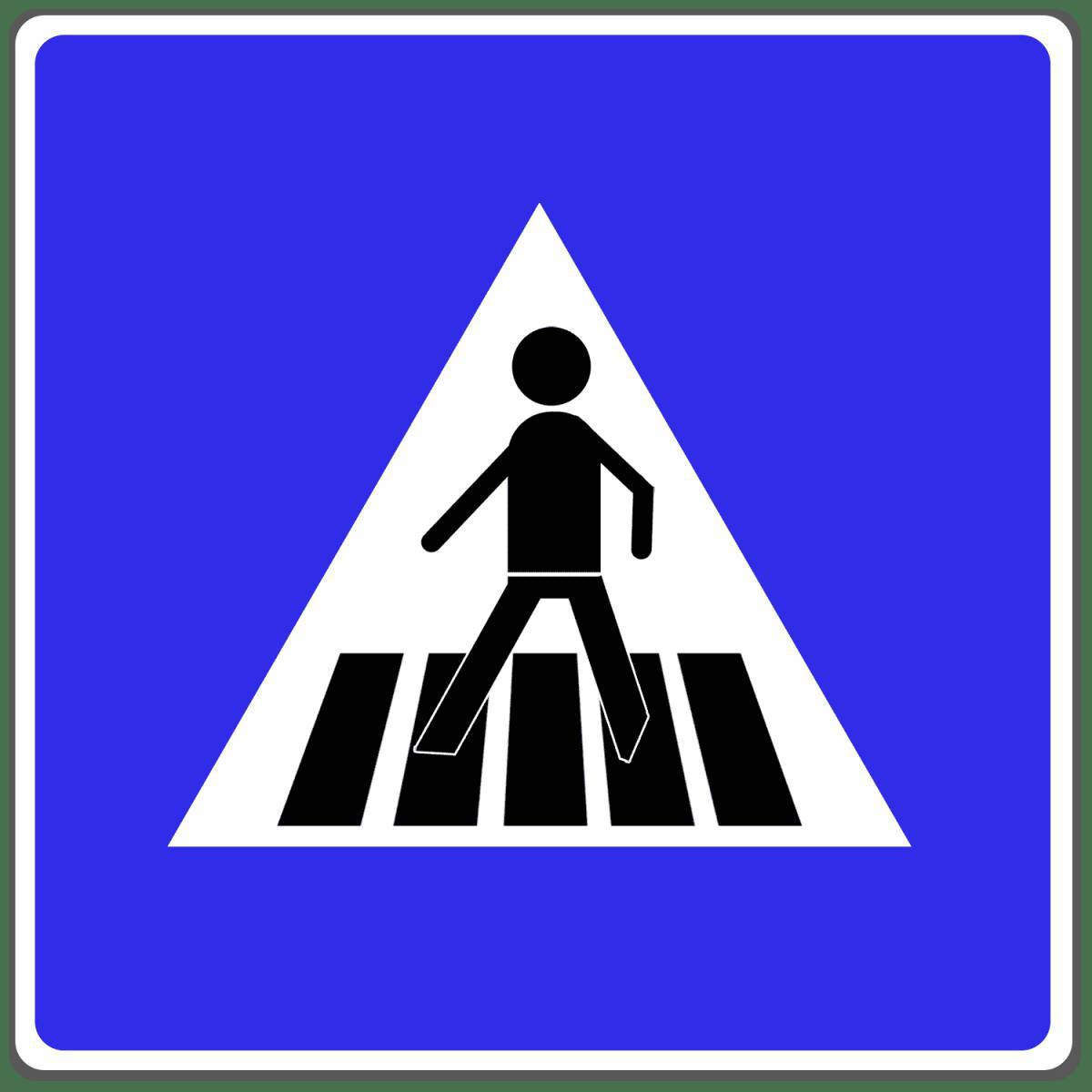 Дорожный знак пешеходный переход #35