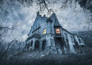 Раскраска дом с привидениями #7 #296140